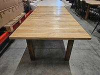 Quality teak interieurtafel uitschuiftafel 150-200 x 100cm massief - afbeelding 3 van  10