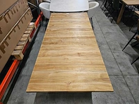 Quality teak interieurtafel uitschuiftafel 150-200 x 100cm massief - afbeelding 4 van  10