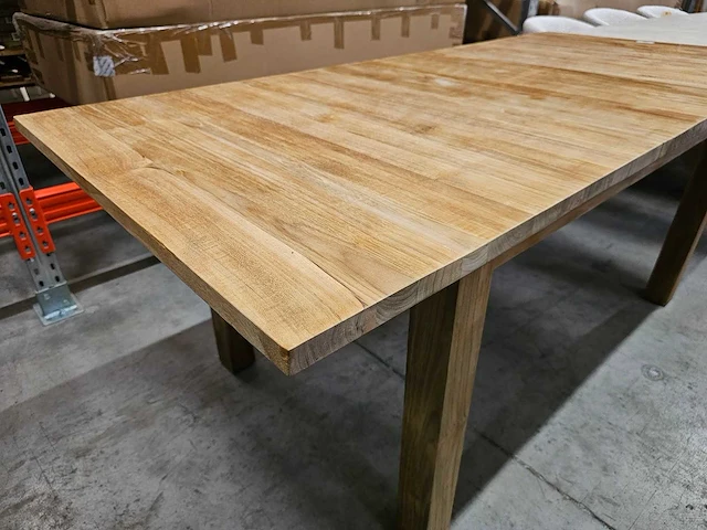 Quality teak interieurtafel uitschuiftafel 150-200 x 100cm massief - afbeelding 5 van  10