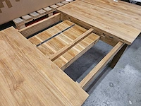 Quality teak interieurtafel uitschuiftafel 150-200 x 100cm massief - afbeelding 8 van  10