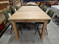 Quality teak interieurtafel uitschuiftafel 200-250 x 100cm massief - afbeelding 11 van  11