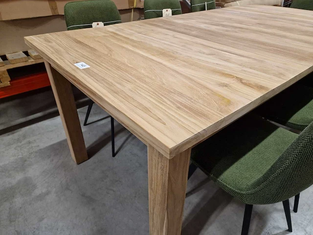 Quality teak interieurtafel uitschuiftafel 200-250 x 100cm massief - afbeelding 3 van  11