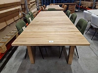 Quality teak interieurtafel uitschuiftafel 200-250 x 100cm massief - afbeelding 4 van  11