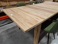 Quality teak interieurtafel uitschuiftafel 200-250 x 100cm massief - afbeelding 6 van  11