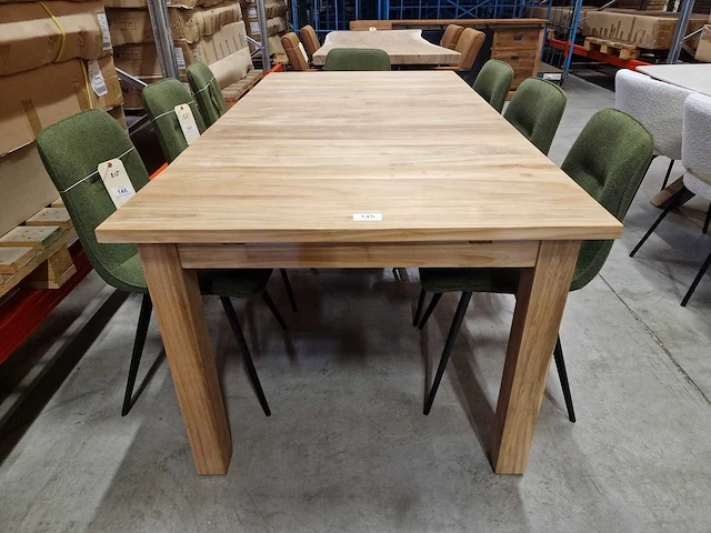 Quality teak interieurtafel uitschuiftafel 200-250 x 100cm massief - afbeelding 11 van  11