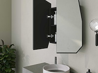 Quartz badkamerkast | 100% mdf | zwart - afbeelding 4 van  6