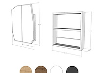 Quartz badkamerkast | 100% mdf | zwart - afbeelding 5 van  6