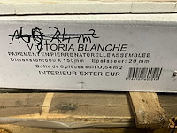 Quartz wit interloc partij mozaïek muurstrips - afbeelding 4 van  5