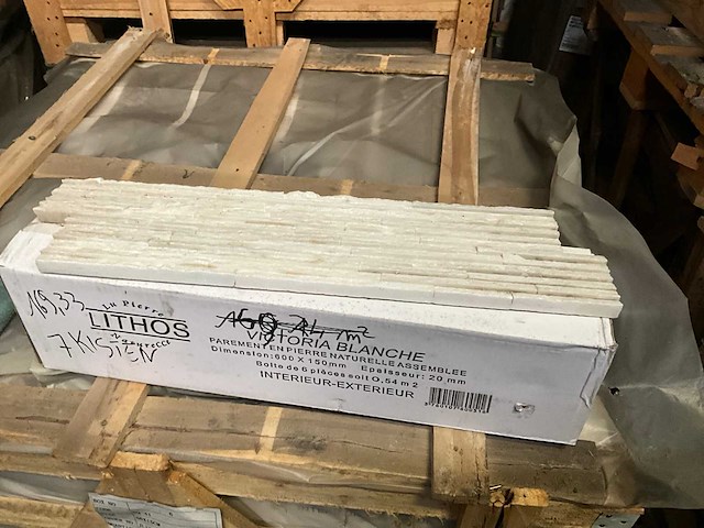 Quartz wit interloc partij mozaïek muurstrips - afbeelding 2 van  5