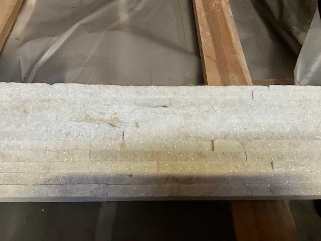 Quartz wit partij mozaïek muurstrips - afbeelding 2 van  5