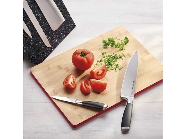 Qulinart - 8-delige keukenset - 1 acryl messenhouder, 5 roestvrijstalen messen 3cr14 - afbeelding 2 van  7