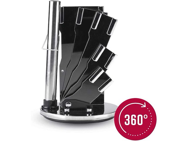 Qulinart - 8-delige keukenset - 1 acryl messenhouder, 5 roestvrijstalen messen 3cr14 - afbeelding 3 van  7