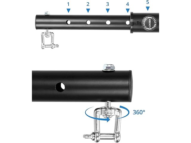 Qwork® massief stalen bokszakbeugel - afbeelding 2 van  5