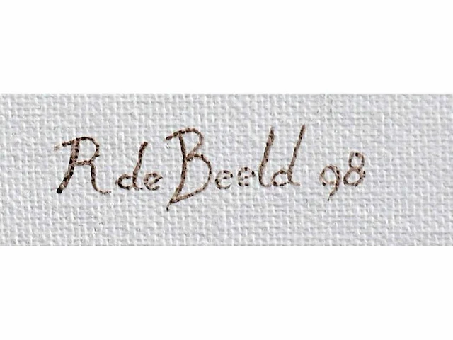 R. de beeld - meisje in rode bikini - olie op canvasboard - afbeelding 5 van  8