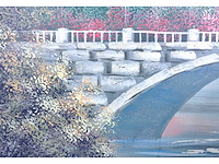 R. elliot - skyline - olie op doek - 119x149 cm - afbeelding 2 van  13