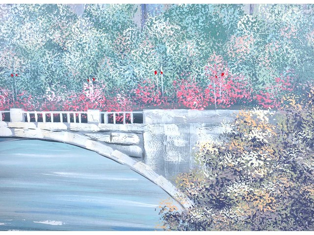 R. elliot - skyline - olie op doek - 119x149 cm - afbeelding 8 van  13