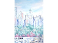 R. elliot - skyline - olie op doek - 119x149 cm - afbeelding 9 van  13