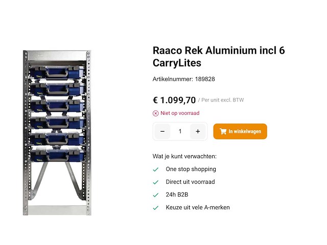 Raaco rek aluminium incl 6 carrylites - afbeelding 8 van  8