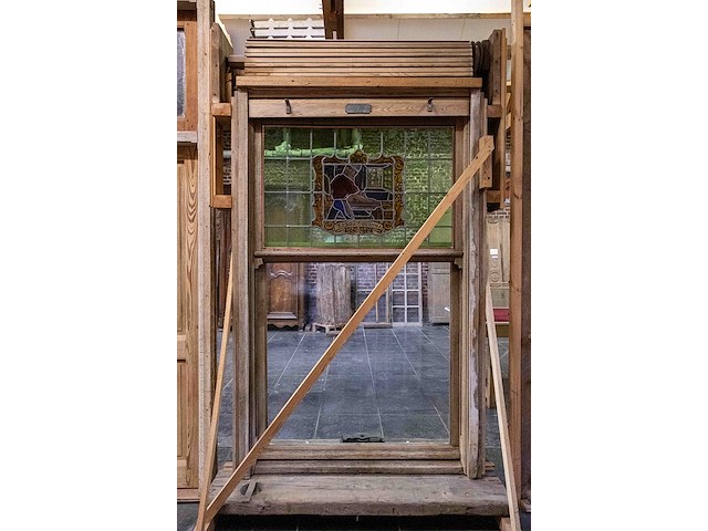 Raam met rolluik <windels> en brandglas, zonder marmeren tablet - afbeelding 2 van  6