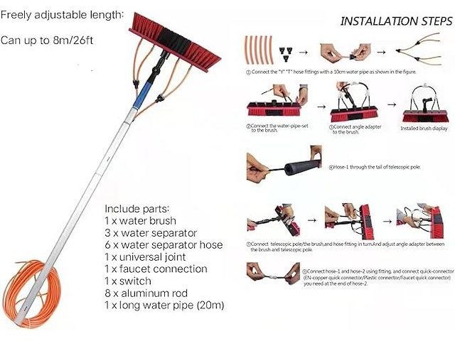 Raamreiniger met telescoopsteel 10,5m - afbeelding 4 van  8