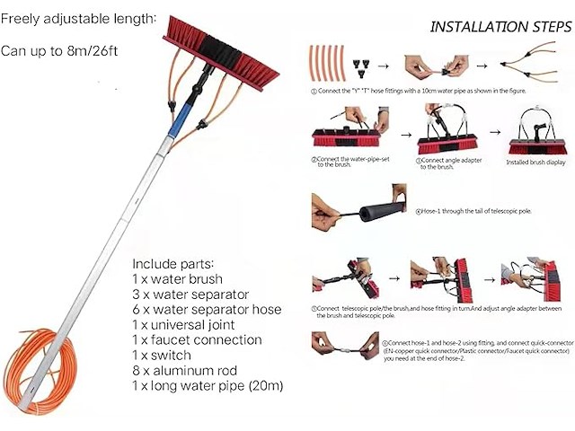 Raamreiniger met telescoopsteel - afbeelding 4 van  8
