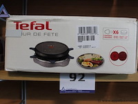 Raclette grill, tefal, jour de fete, 3 functies raclette crêpe grill, inclusief 6 pannetjes, werking niet gekend - afbeelding 1 van  2