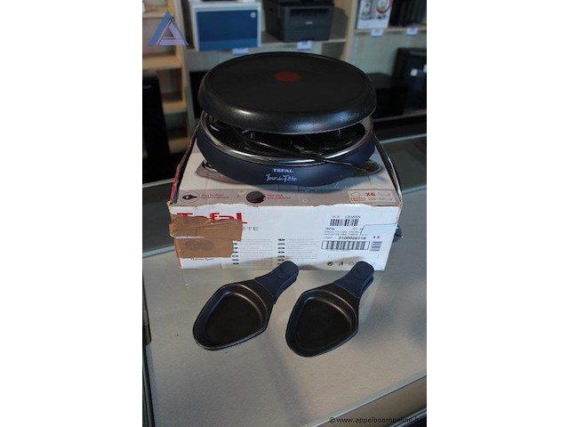 Raclette grill, tefal, jour de fete, 3 functies raclette crêpe grill, inclusief 6 pannetjes, werking niet gekend - afbeelding 2 van  2