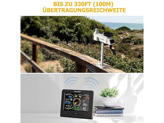 Raddy wf-100c lite 13-in-1 draadloos weerstation - afbeelding 6 van  6