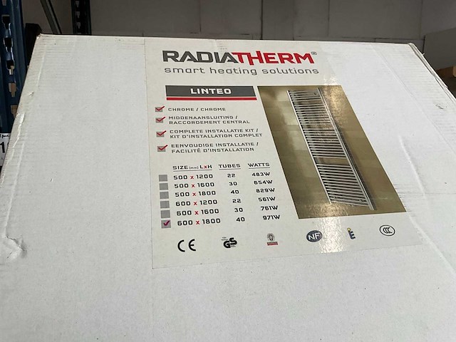Radiatherm linteo handdoekradiator (2x) - afbeelding 2 van  3