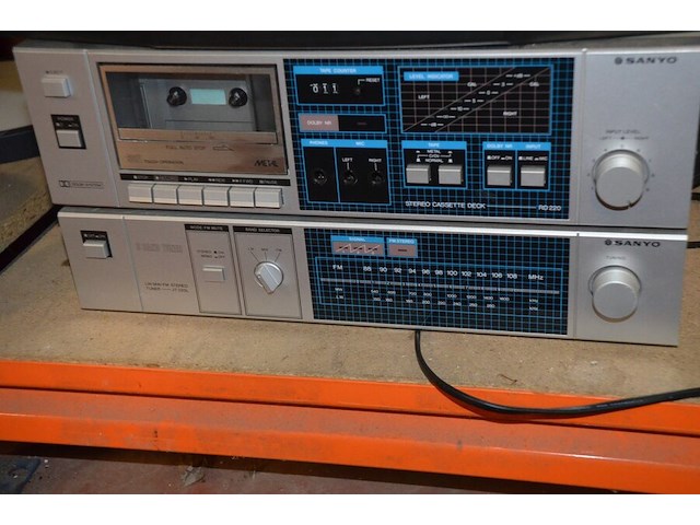 Radio , cassettespeler en receiver sanyo - afbeelding 6 van  6