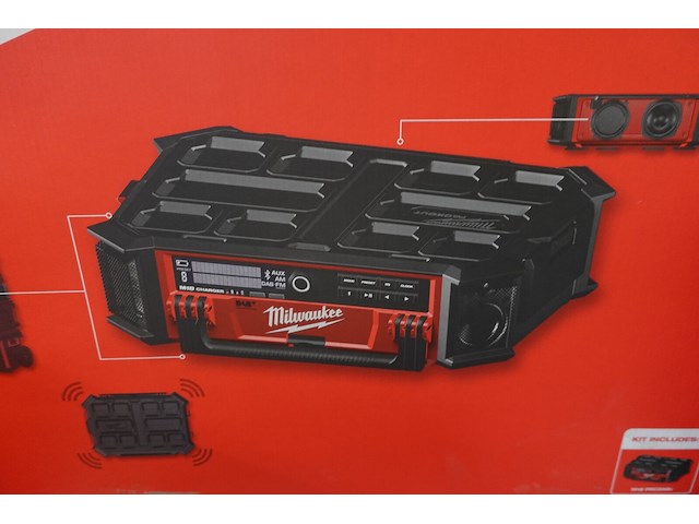 Radio milwalkee (m18 prcdab+-0 packout bouwradio, ongebruikt) - afbeelding 3 van  5