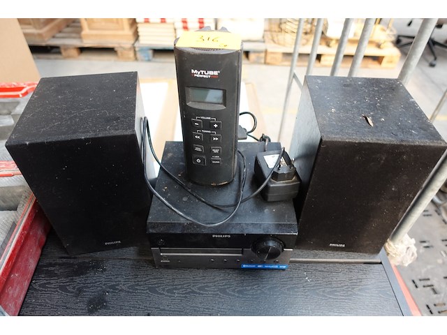 Radio philips + 2x luidspreker - afbeelding 6 van  7