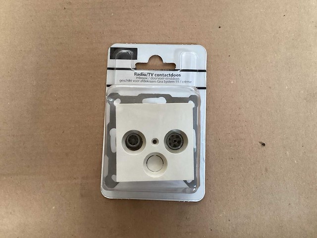 Radio/tv/contactdoos, creme (38x) - afbeelding 1 van  5