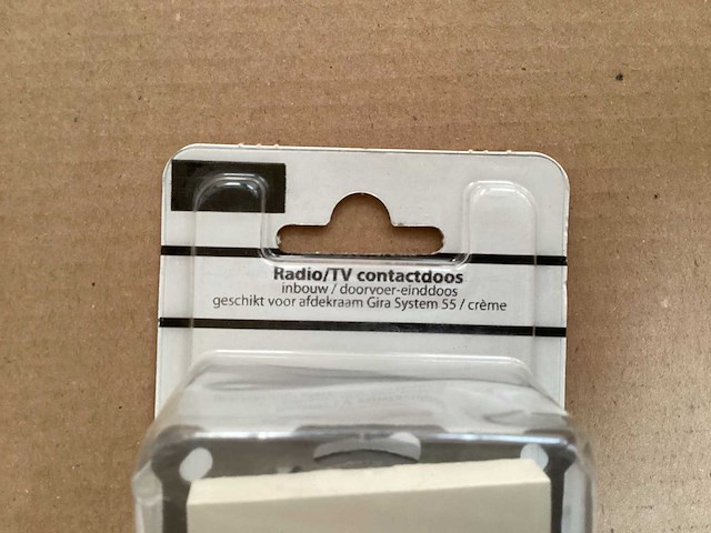 Radio/tv/contactdoos, creme (38x) - afbeelding 3 van  5