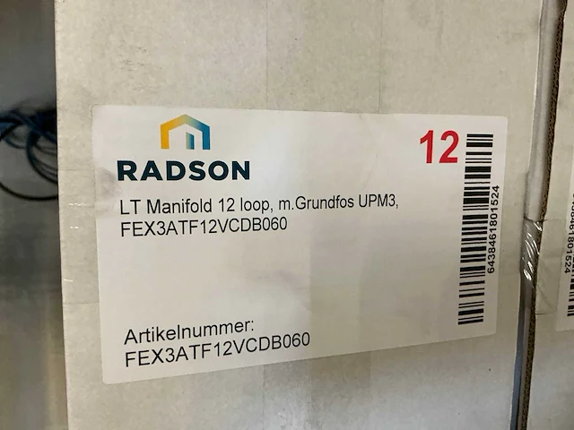 Radson vloerverwarming lt-verdeler (12 circuits) - afbeelding 6 van  6