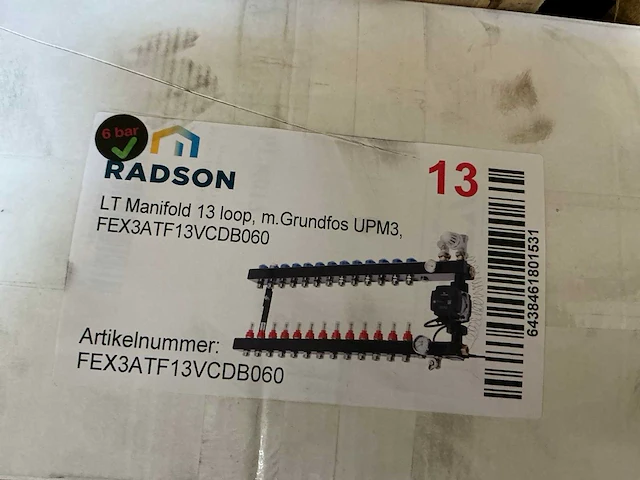 Radson vloerverwarming lt-verdeler (13 circuits) - afbeelding 6 van  6