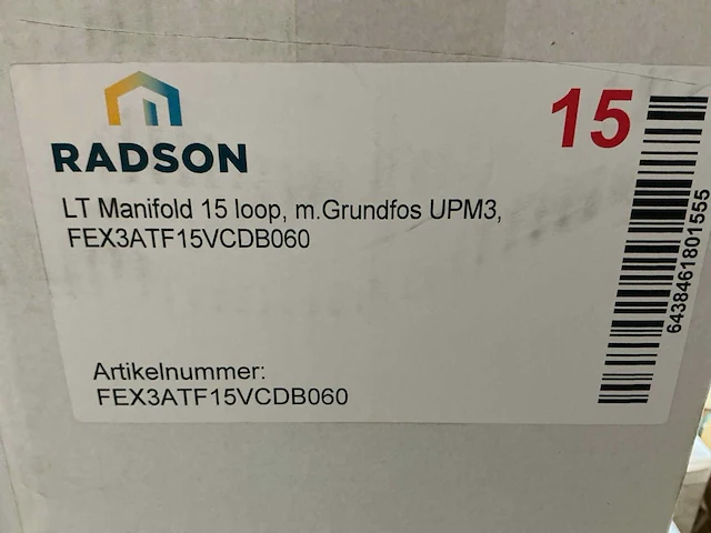Radson vloerverwarming lt-verdeler (15 circuits) - afbeelding 6 van  6