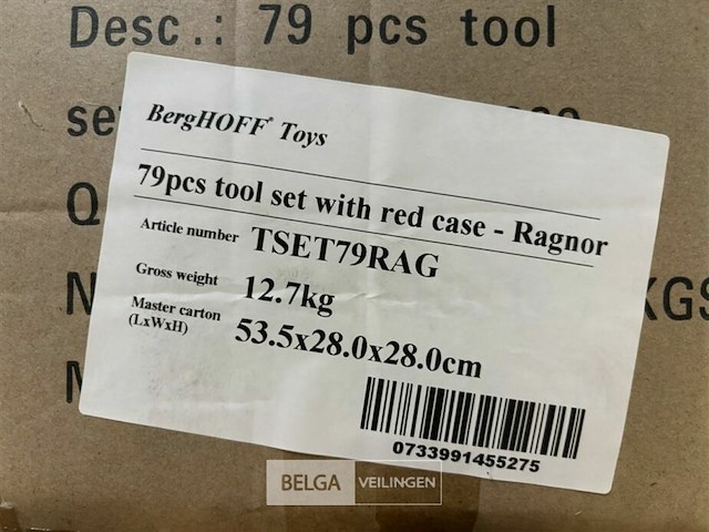 Ragnor 79pcs tool set with red case - afbeelding 3 van  3