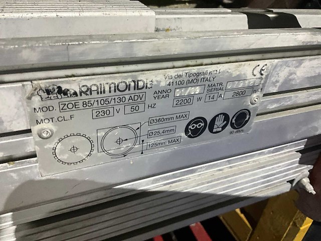 Raimundi zoe 130 tafelzaagmachine - afbeelding 8 van  11