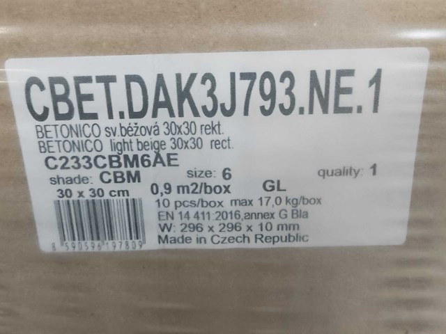 Rako betonico light beige mat 30x30 cm tegel 43,83 m² - afbeelding 4 van  7