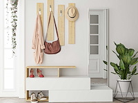 Ramda kapstok | 100% melamine | wit, eiken - afbeelding 1 van  7