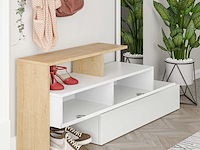 Ramda kapstok | 100% melamine | wit, eiken - afbeelding 3 van  7