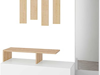 Ramda kapstok | 100% melamine | wit, eiken - afbeelding 6 van  7
