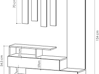 Ramda kapstok | 100% melamine | wit, eiken - afbeelding 7 van  7