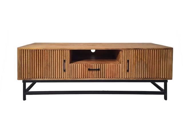 Rampur tv-meubel 150 cm in massief hout - afbeelding 1 van  4