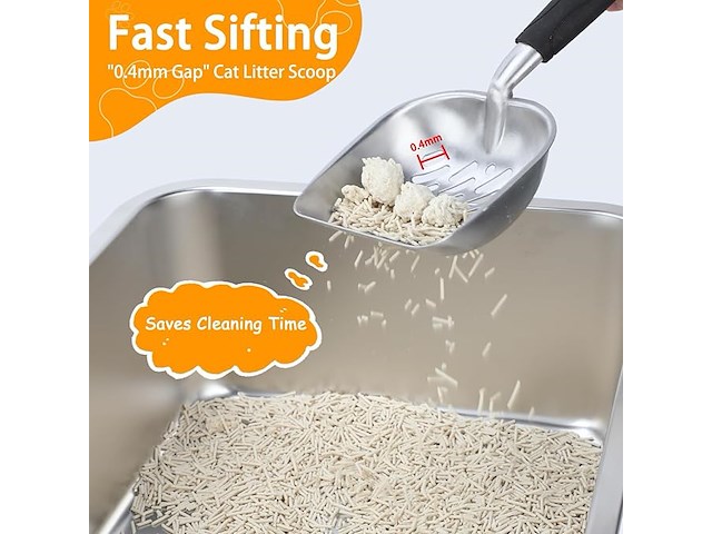 Ranypet roestvrijstalen kattentoile - afbeelding 2 van  6