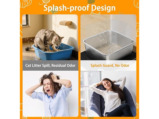 Ranypet roestvrijstalen kattentoile - afbeelding 4 van  6