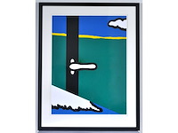 Raoul de keyser - doos, raamklink, veld, wolk - zeefdruk