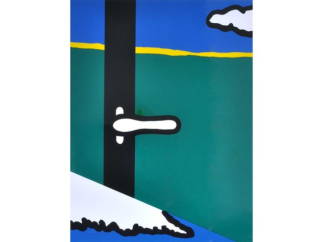 Raoul de keyser - doos, raamklink, veld, wolk - zeefdruk - afbeelding 5 van  12