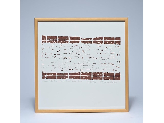 Raoul de keyser - gesigneerde linosnede - afbeelding 1 van  1